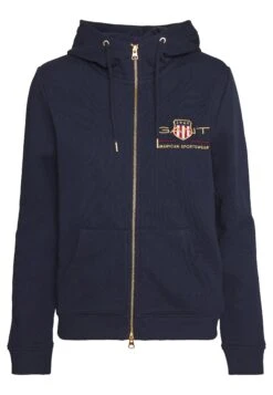 Gant Archive Shield Full Zip Hoodie - Sweat Zippé - Evening Blue -Next Soldes 87ac0f2f8873497dbbbf060e323491b8