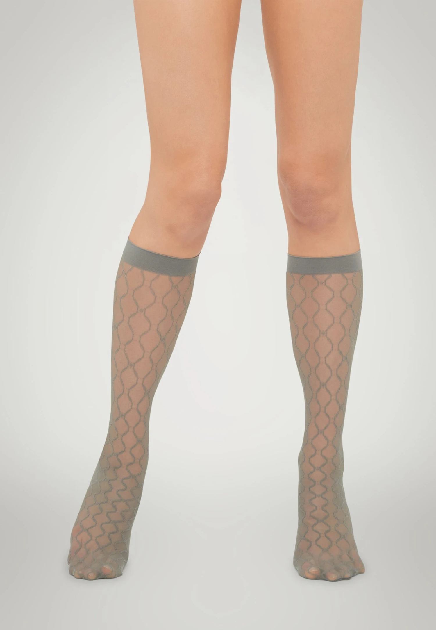 Wolford Monogram - Chaussettes Hautes - Soft Pewter 3 Wolford Monogram - Chaussettes Hautes - Soft Pewter
