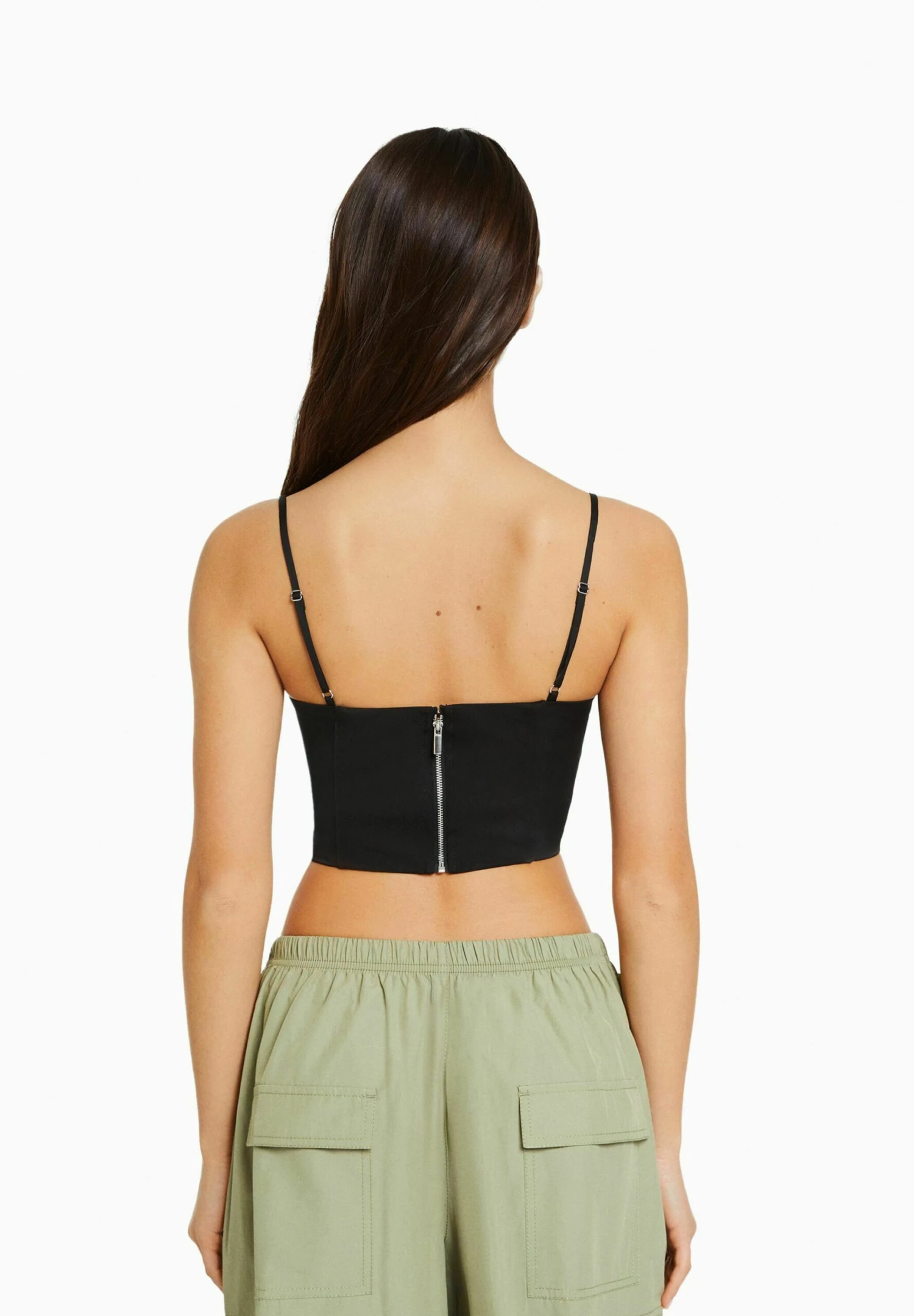 BERSHKA Strappy Corset - Débardeur - Black 5 BERSHKA Strappy Corset - Débardeur - Black – Image 3