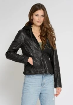 Mustang Veste En Cuir - Black