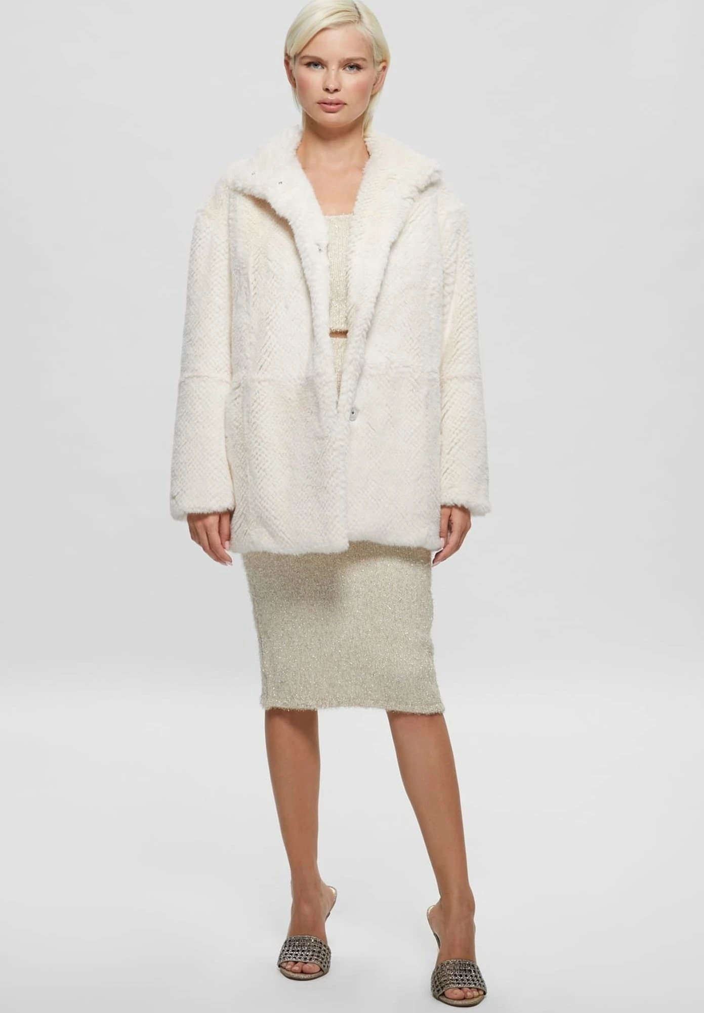 Guess Manteau D'Hiver - Weiß 6 Guess Manteau D'Hiver - Weiß – Image 4