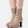 Tamaris Bottines À Talons Hauts - Taupe -Next Soldes 899ac58918ab471aaaa4cc4b9aa0300c