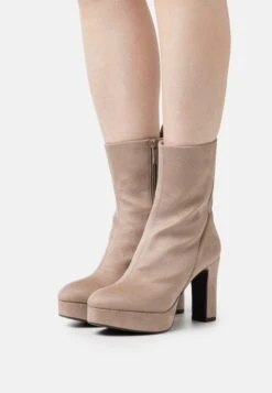 Tamaris Bottines À Talons Hauts - Taupe