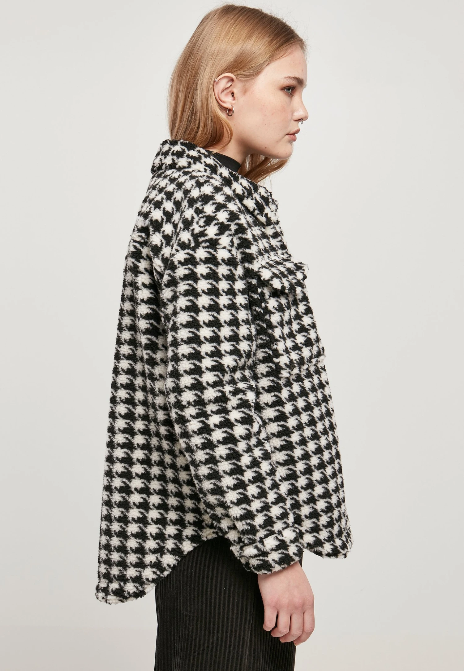 URBAN CLASSICS Veste Polaire - Blackhoundstooth 5 URBAN CLASSICS Veste Polaire - Blackhoundstooth – Image 3
