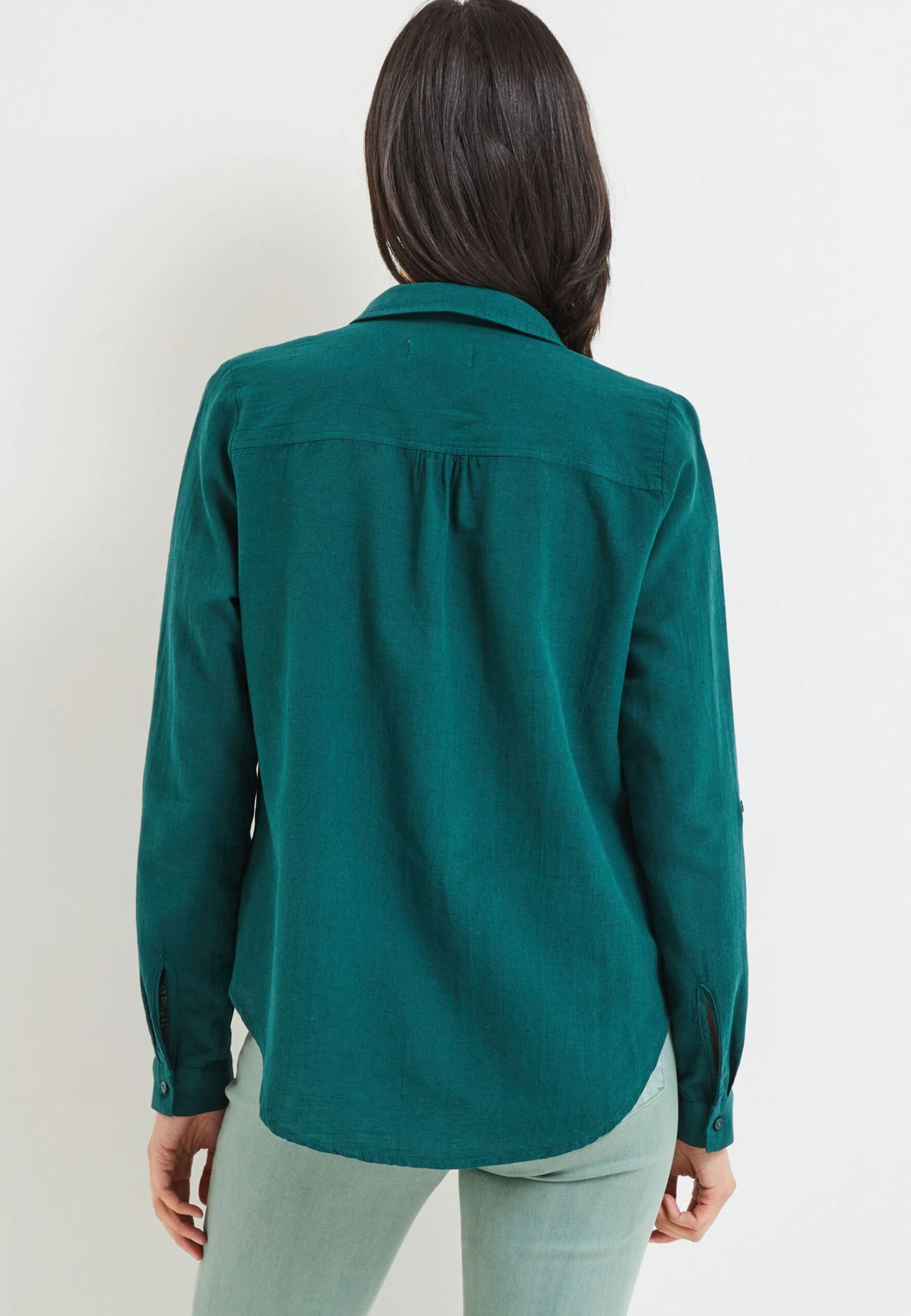 Manches Longues - Blouse - Vert 4 Manches Longues - Blouse - Vert – Image 2