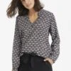 Kaffe Eva Tilly Blouse - T-Shirt À Manches Longues - Black/Woodsmoke