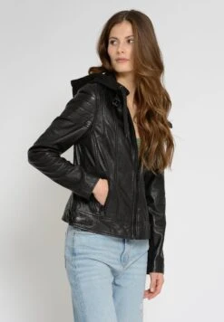 Mustang Veste En Cuir - Black -Next Soldes 8b9c2428df634ef69aff022b65b33d6d