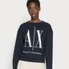 Armani Exchange Felpa - Sweatshirt - Navy -Next Soldes 8c429482f3dd4dd4b6fa91eecdec1208