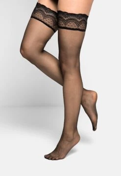 Falke Invisible Deluxe 8 Denier Stay Ups Ultra-Transparent Matt - Bas - Black