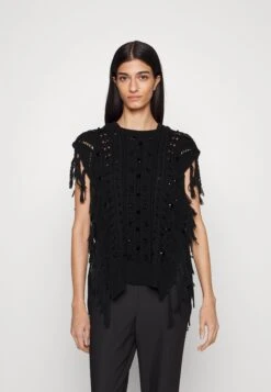 TWINSET Knitted Poncho - Pullover - Nero