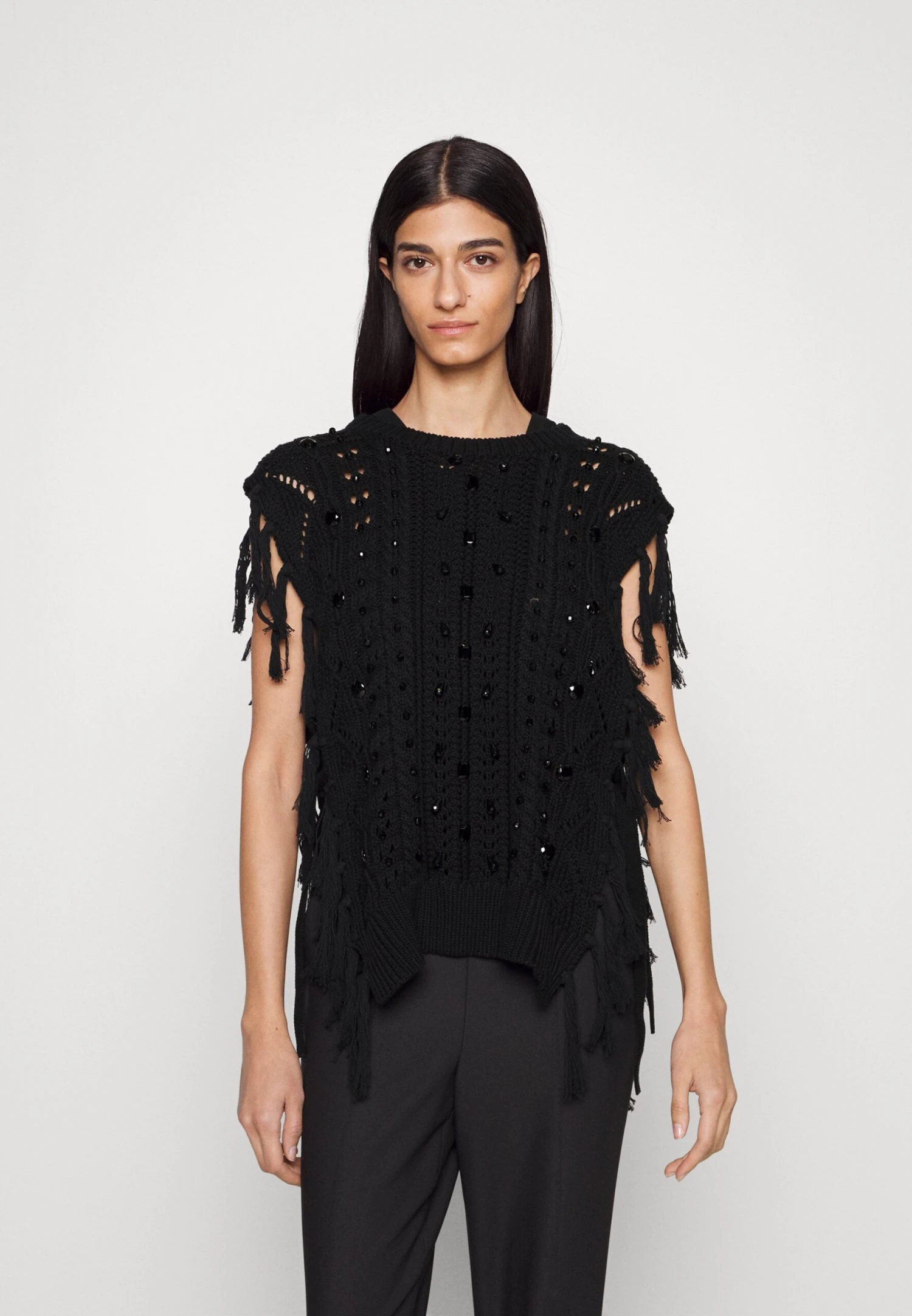 TWINSET Knitted Poncho - Pullover - Nero 3 TWINSET Knitted Poncho - Pullover - Nero