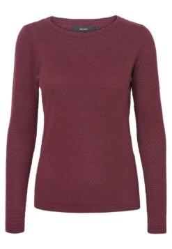 Vero Moda Vmcare Structure Ls O-Neck Ga Noos - Pullover - Bordeaux -Next Soldes 8deda4e6b8524a91ababff9b832aec58