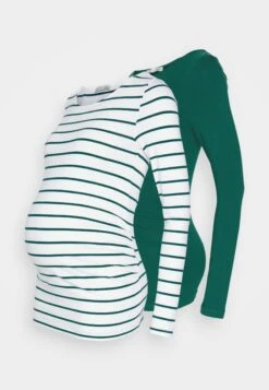 2 Pack - T-Shirt À Manches Longues - White/Dark Green -Next Soldes 8e87d367b68e47be947469353e3b08b7