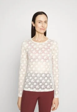 Bruuns Bazaar Columbine Lavey Blouse - T-Shirt À Manches Longues - White Cream