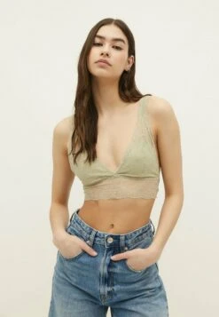 Stradivarius With Wide Straps - Soutien-Gorge Triangle - Light Green