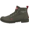 Palladium Pampa Dare Flannel - Bottines À Lacets - Olive Night -Next Soldes 91069281c42c4310b206e6c72597b275