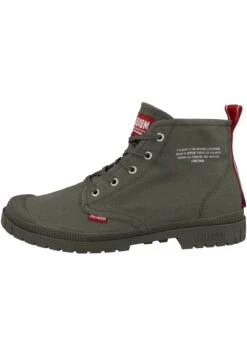 Palladium Pampa Dare Flannel - Bottines À Lacets - Olive Night