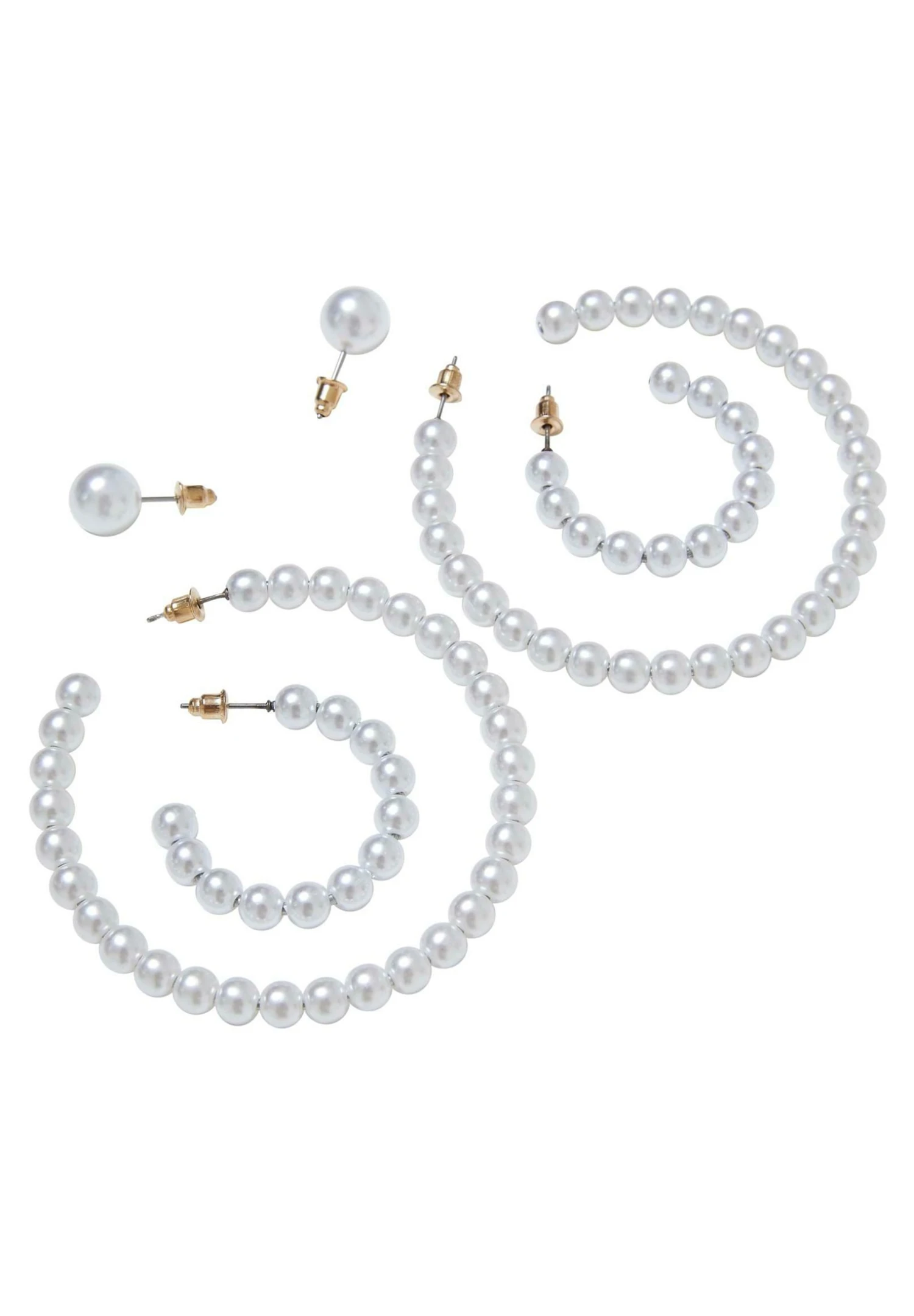 URBAN CLASSICS Pearl Hoop 3-Pack - Boucles D'Oreilles - Gold-Coloured 4 URBAN CLASSICS Pearl Hoop 3-Pack - Boucles D'Oreilles - Gold-Coloured â Image 2