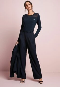 Next Tailored Wide Leg Standard - Pantalon Classique - Blue