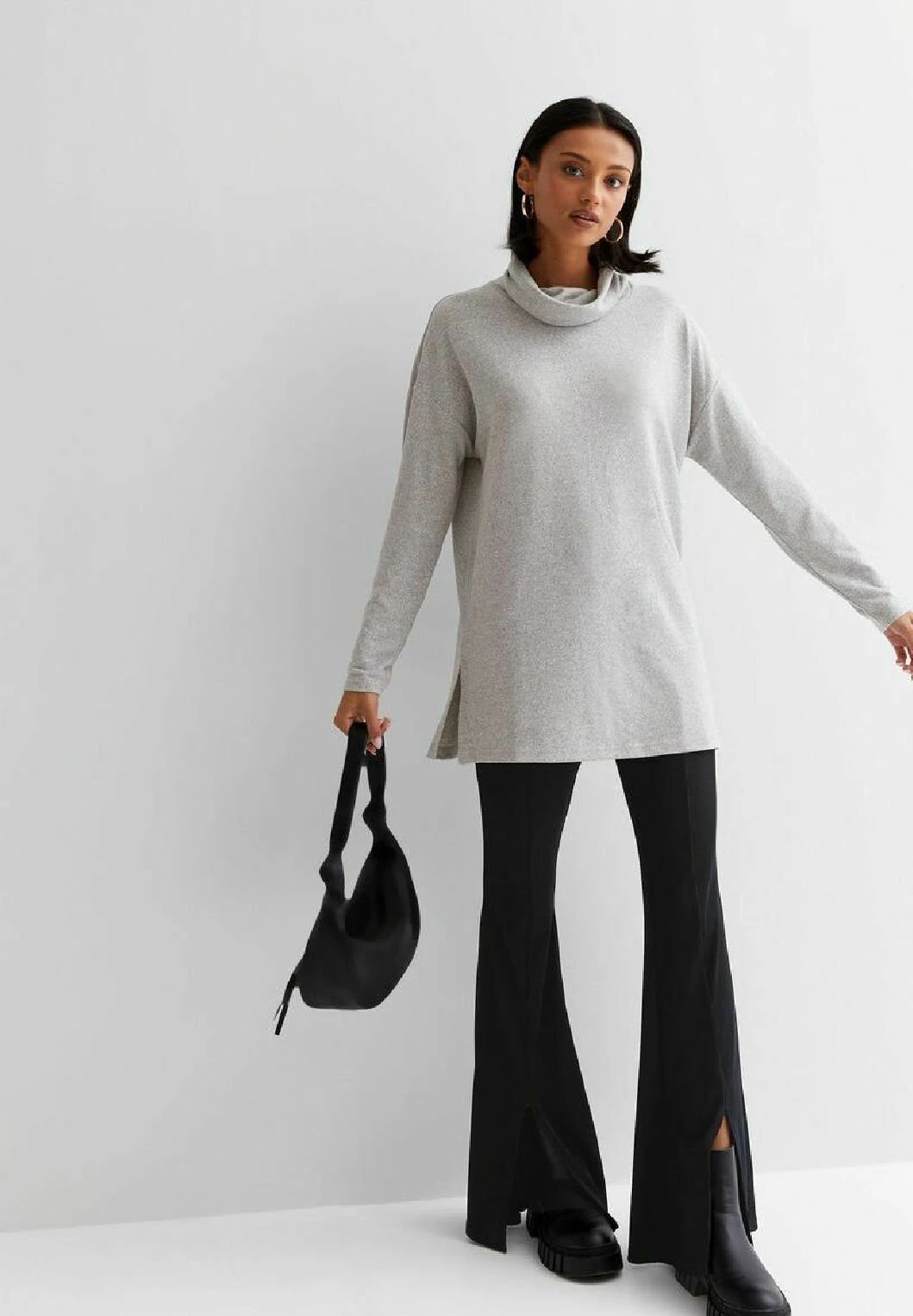 New Look Cowl Neck - Pullover - Pale Grey 3 New Look Cowl Neck - Pullover - Pale Grey