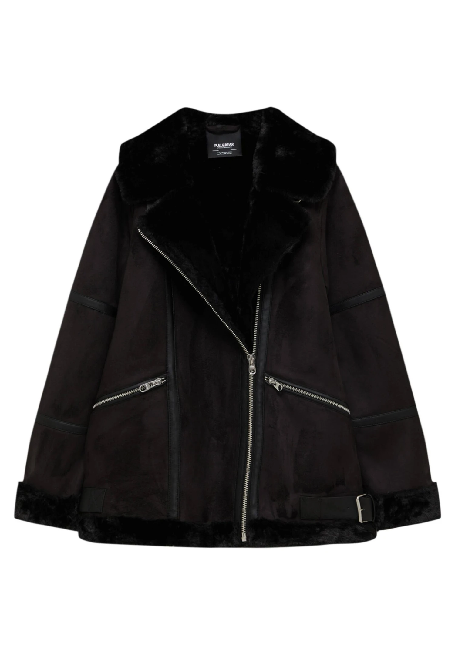 PULL & BEAR Double Faced - Veste En Similicuir - Mottled Black 7 PULL & BEAR Double Faced - Veste En Similicuir - Mottled Black – Image 5