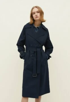 Stradivarius Long Technical - Trench - Dark Blue