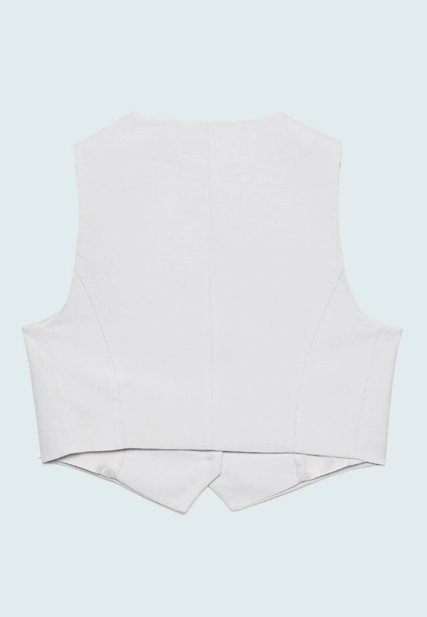 Stradivarius Kurze Basic - Veste Sans Manches - White 8 Stradivarius Kurze Basic - Veste Sans Manches - White – Image 6