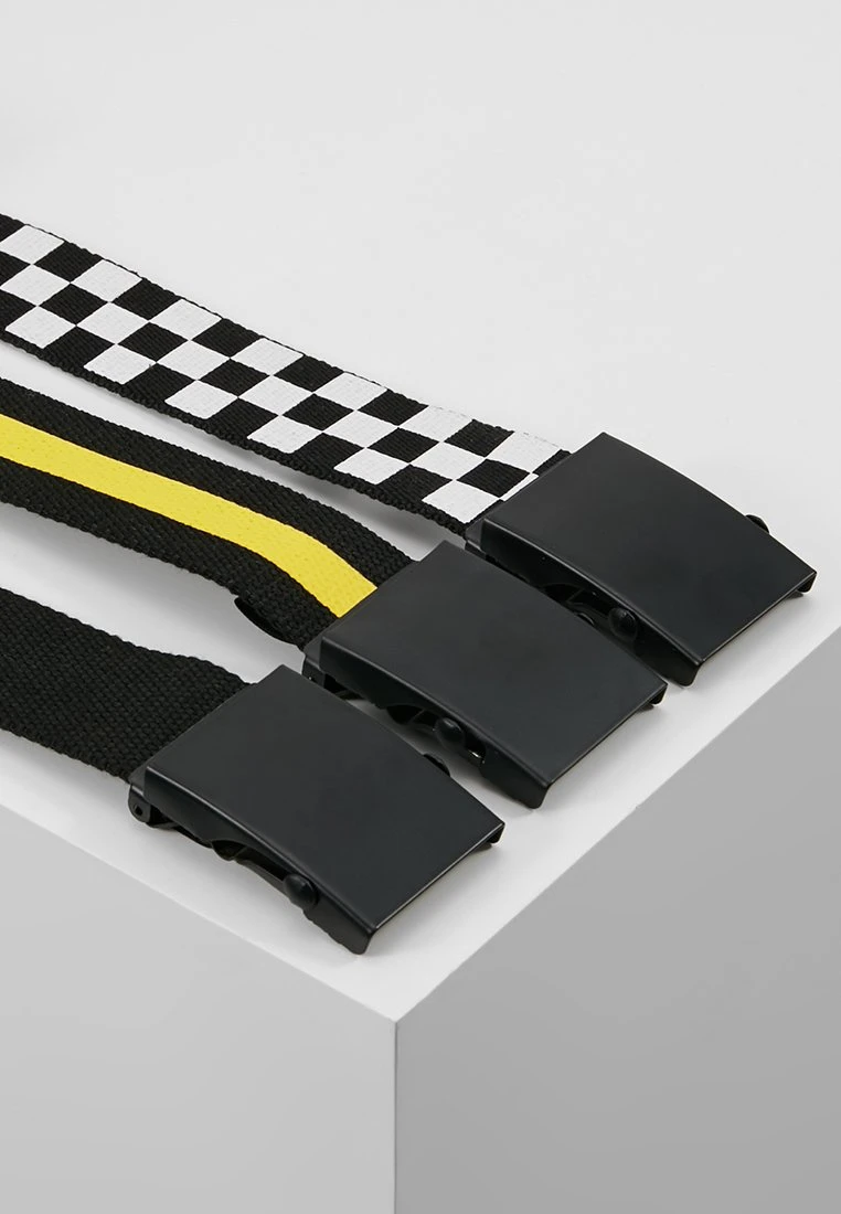 URBAN CLASSICS 3 Pack - Ceinture - Black/White/Yellow 6 URBAN CLASSICS 3 Pack - Ceinture - Black/White/Yellow – Image 4