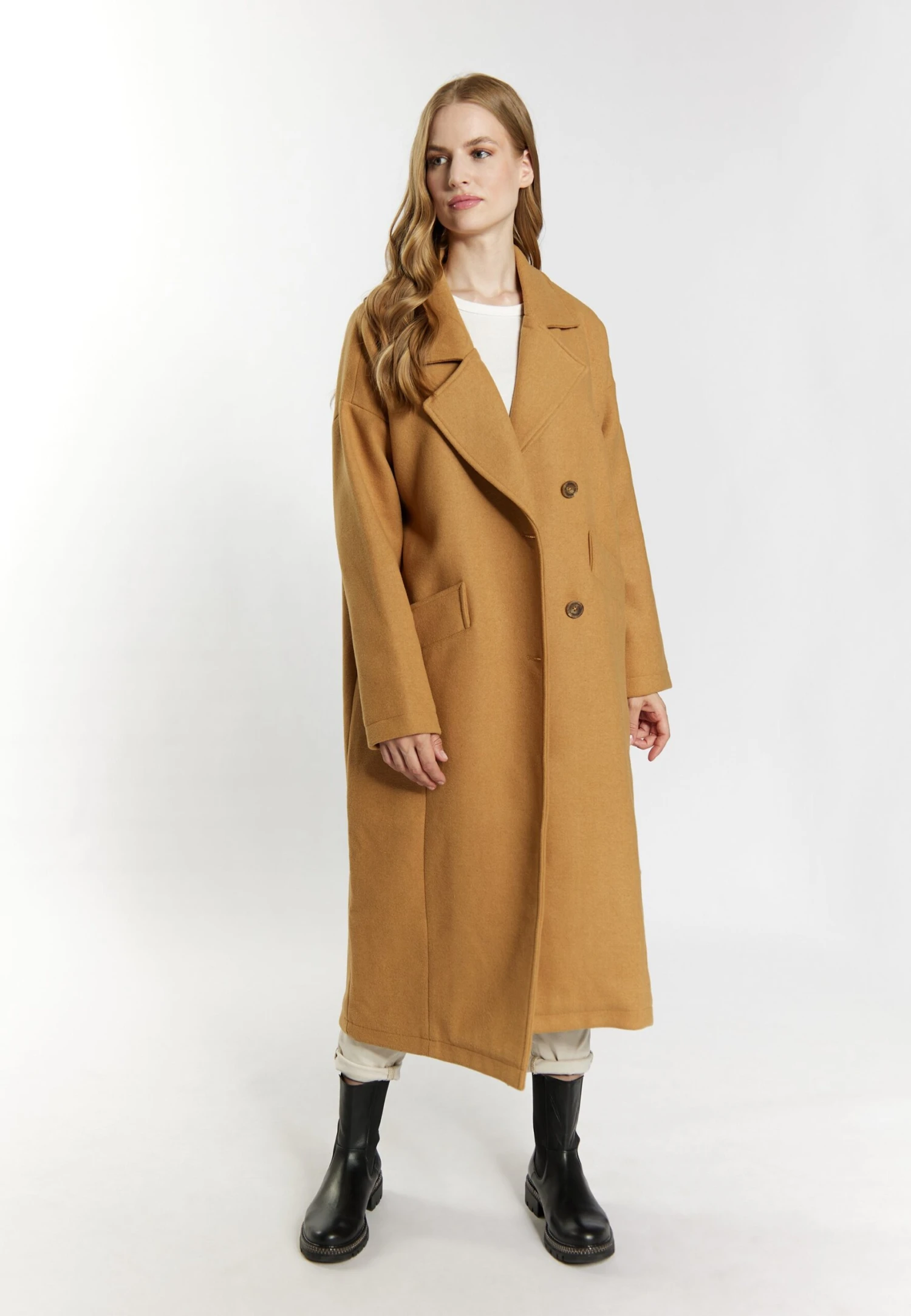 Dreimaster Übergangs Aus Altiplano - Manteau Classique - Kamel 4 Dreimaster Übergangs Aus Altiplano - Manteau Classique - Kamel – Image 2