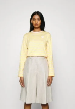 Marimekko Tasaraita Relaxed Longsleeve - T-Shirt À Manches Longues - Yellow/Pink