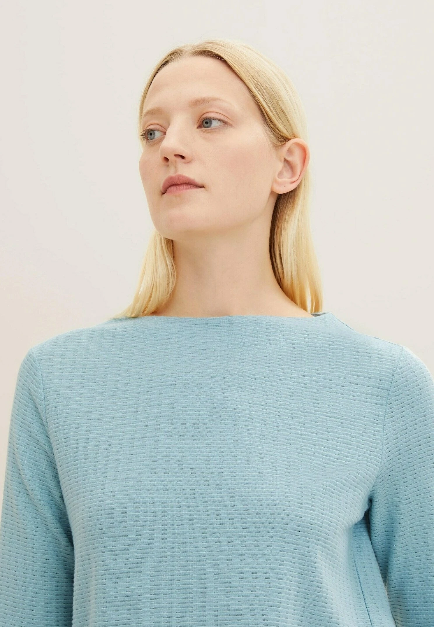 Tom Tailor Mit Ottoman Struktur - T-Shirt À Manches Longues - Tourmaline 6 Tom Tailor Mit Ottoman Struktur - T-Shirt À Manches Longues - Tourmaline – Image 4