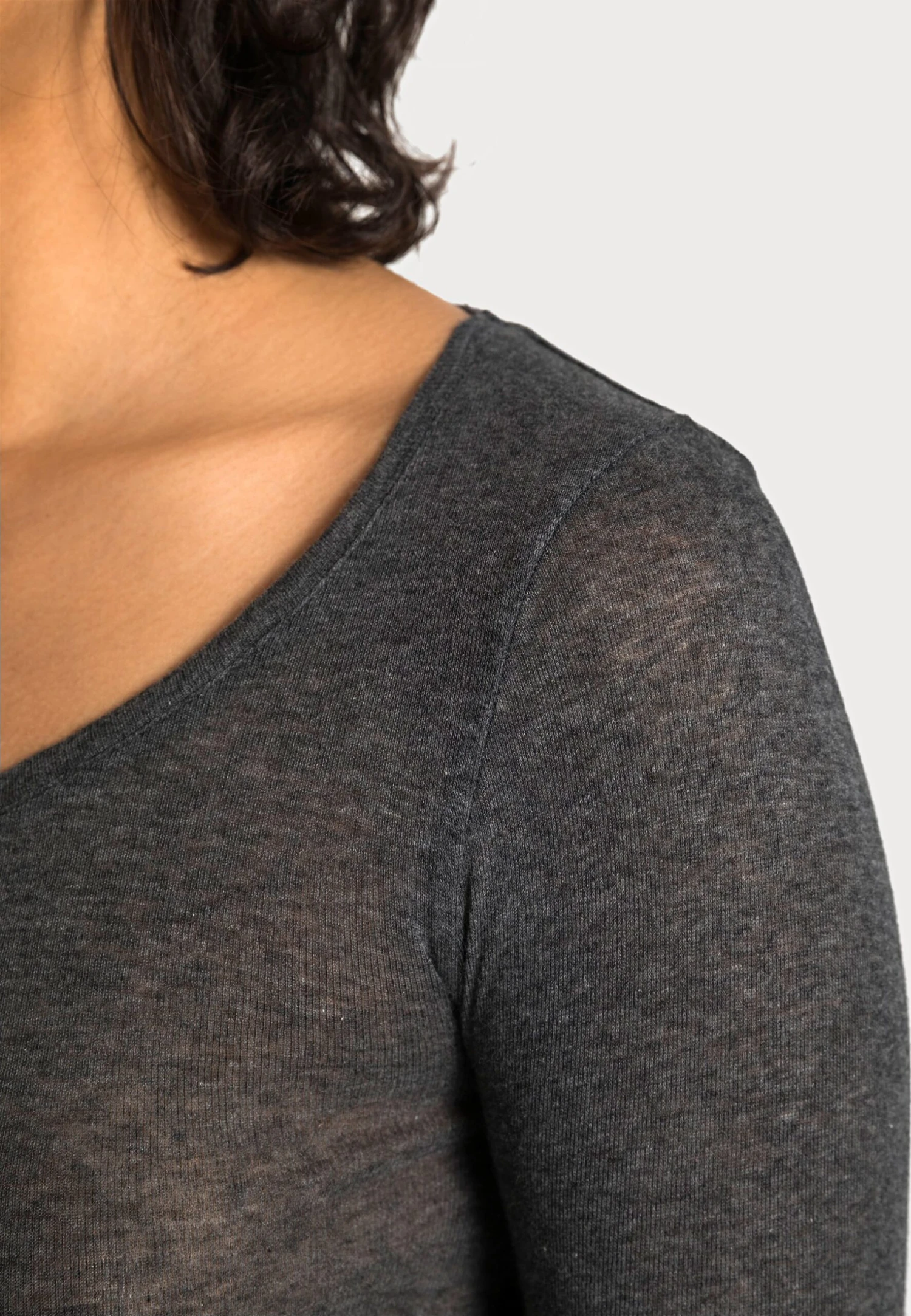 American Vintage T-Shirt À Manches Longues - Anthracite Chine 7 American Vintage T-Shirt À Manches Longues - Anthracite Chine – Image 5