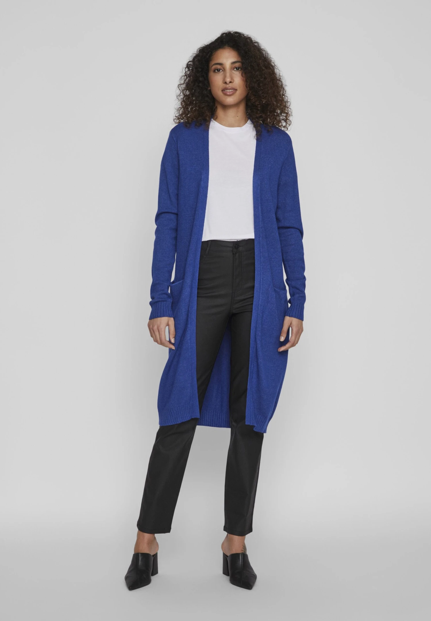 Vila Viril L/S - Noo - Gilet - Mazarine Blue Melange 3 Vila Viril L/S - Noo - Gilet - Mazarine Blue Melange