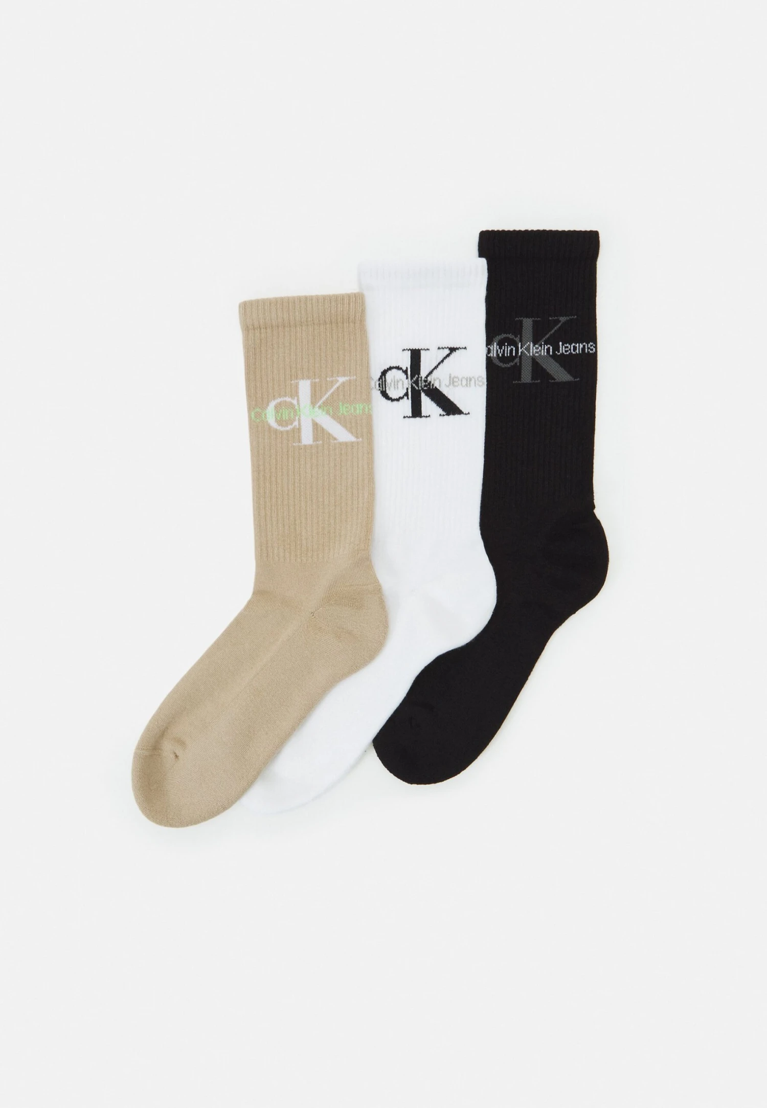 CALVIN KLEIN UNDERWEAR Unisex 3 Pack - Chaussettes - Black/White 3 CALVIN KLEIN UNDERWEAR Unisex 3 Pack - Chaussettes - Black/White