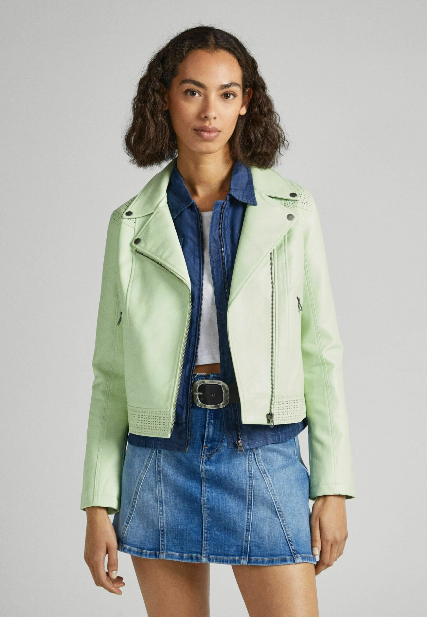 Pepe Jeans Masie - Veste En Similicuir - Bleach Green 3 Pepe Jeans Masie - Veste En Similicuir - Bleach Green