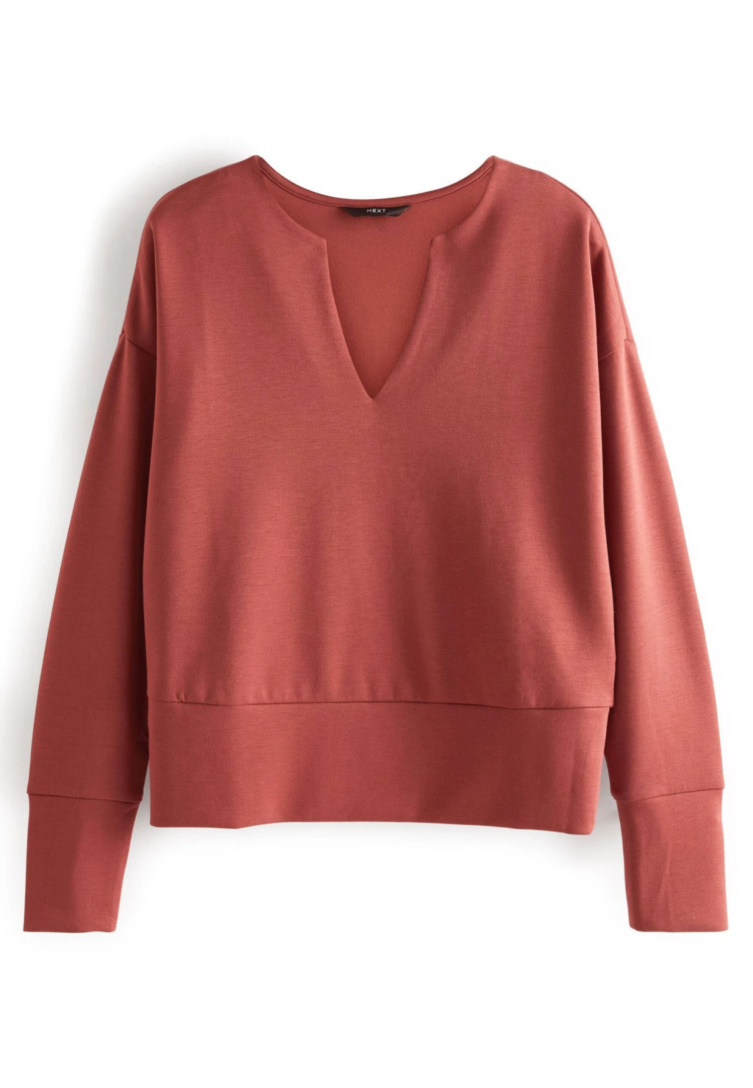 Next Long Sleeve Slinky Notch Neck Standard - Sweatshirt - Rust Brown 7 Next Long Sleeve Slinky Notch Neck Standard - Sweatshirt - Rust Brown – Image 5