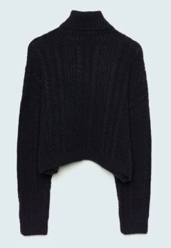 Stradivarius Cropped Mit Zopfmuster - Pullover - Dark Blue -Next Soldes 9bbe1987b53e4bf4aaed8919a938e33f