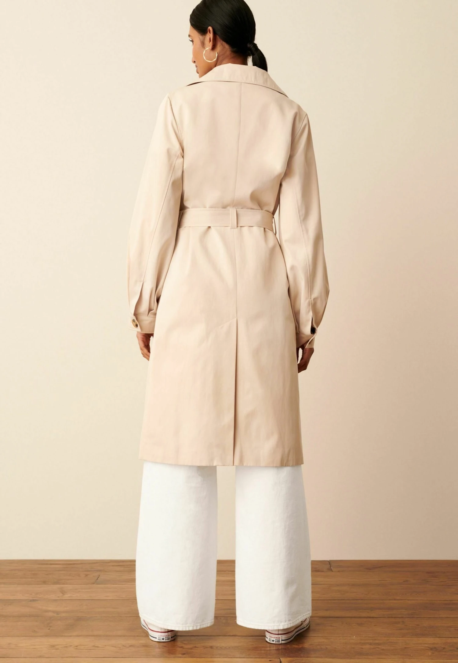 Next Balloon Sleeve Belted Coat Standard - Trench - Stone Cream 5 Next Balloon Sleeve Belted Coat Standard - Trench - Stone Cream – Image 3