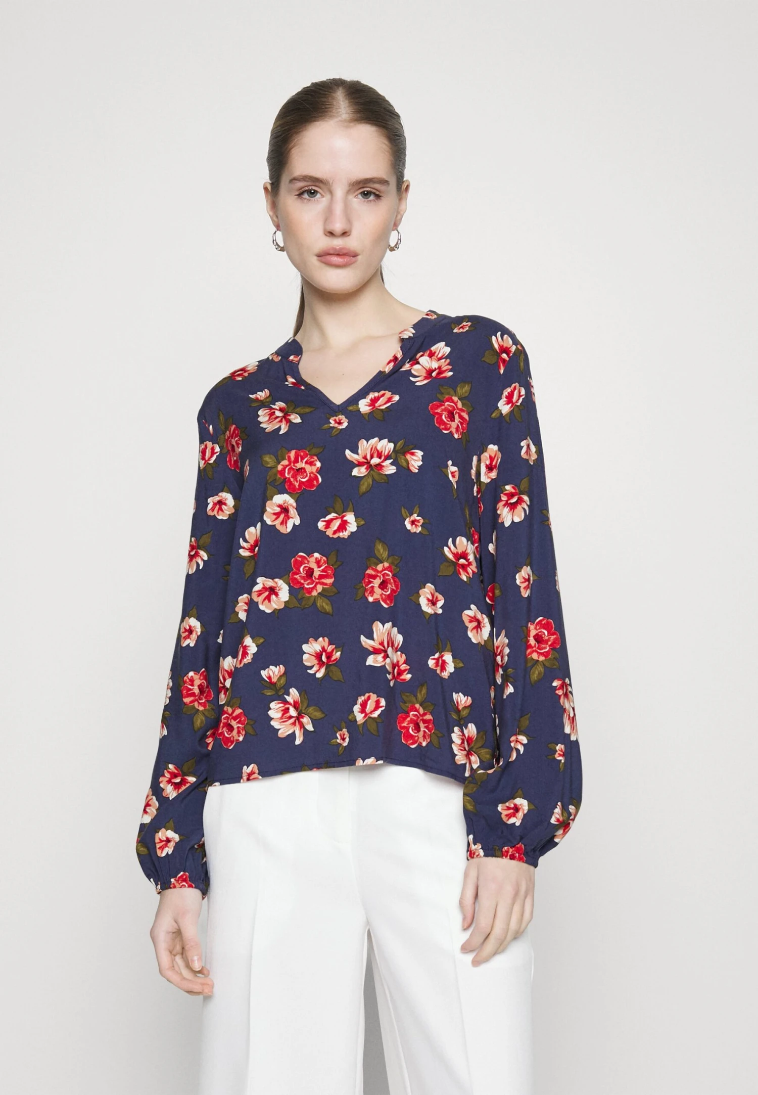 Virikki V-Neck - T-Shirt À Manches Longues - Navy Blazer 3 Virikki V-Neck - T-Shirt À Manches Longues - Navy Blazer