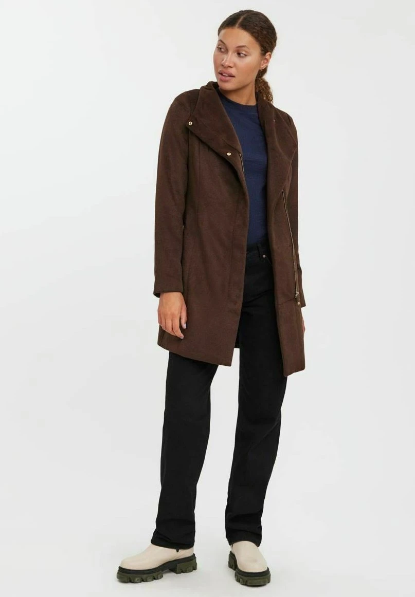 Vero Moda Vmtwodope Belt Jacket - Manteau Court - Coffee Bean 4 Vero Moda Vmtwodope Belt Jacket - Manteau Court - Coffee Bean – Image 2