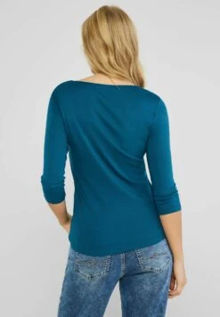 STREET ONE In Unifarbe - T-Shirt À Manches Longues - Blau -Next Soldes 9dcd1fc7a48746e485b058121ad6c001