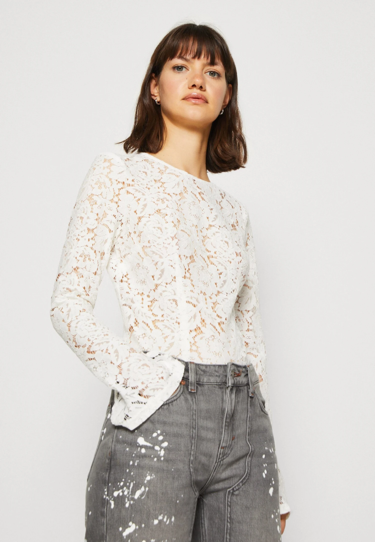 Gina Tricot T-Shirt À Manches Longues - Offwhite 6 Gina Tricot T-Shirt À Manches Longues - Offwhite – Image 4