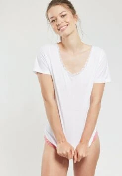 Armor-Lux Col Dentelle En Peigné - Caraco - Ombeline Blanc