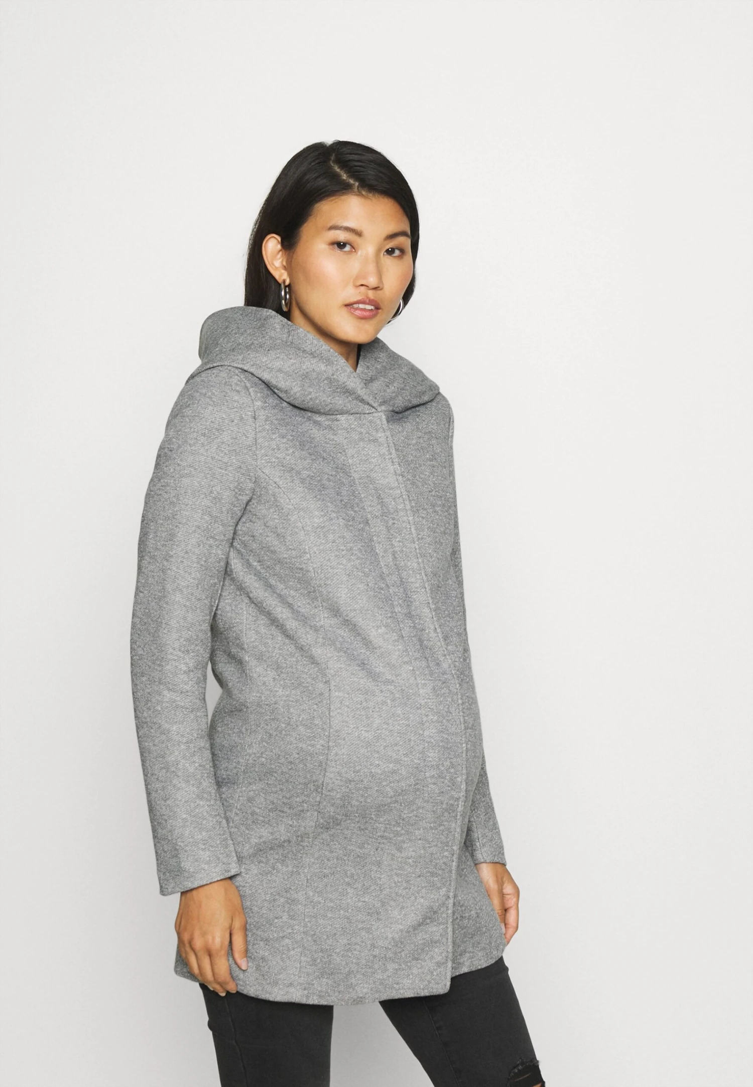 ONLY MATERNITY Olmsedona - Manteau Classique - Light Grey Melange 3 ONLY MATERNITY Olmsedona - Manteau Classique - Light Grey Melange