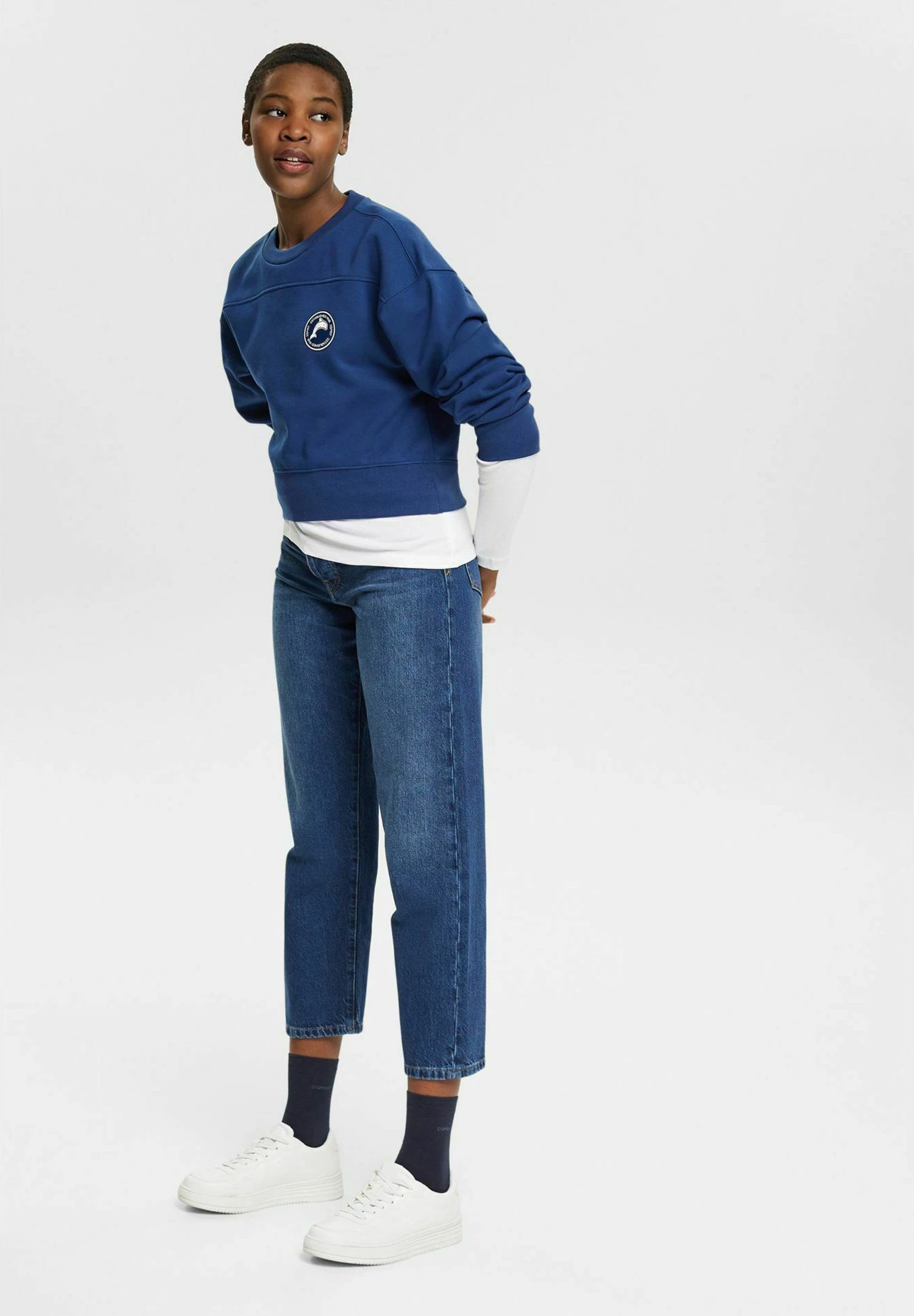 ESPRIT Cropped - Sweatshirt - Ink 9 ESPRIT Cropped - Sweatshirt - Ink â Image 7