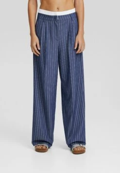 BERSHKA Tailored - Pantalon Classique - Dark Blue