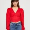 Gina Tricot Gry Blouse - T-Shirt À Manches Longues - Ribbon Red