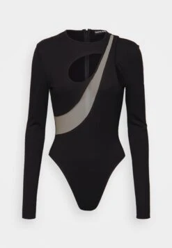 Chest Cutout Net Insert Overlayer Bodysuit - T-Shirt À Manches Longues - Black -Next Soldes a1083f27990749b4a1a889c5c99dcbf6