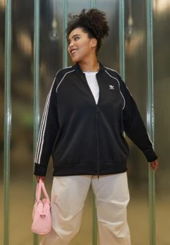 Adidas Originals Tracktop Plus Size - Veste De Survêtement - Black/White