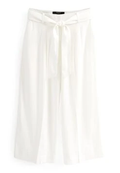 Next Tie Waist Crop Standard - Pantalon Classique - White